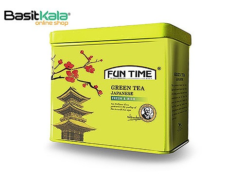 چای سبز ژاپنی جعبه فلزی 200 گرمی فان تایم Fun Time