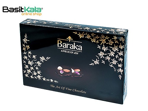 شکلات کادویی دانه دار طلایی (شکلات آجیلی) 360 گرمی باراکا Baraka