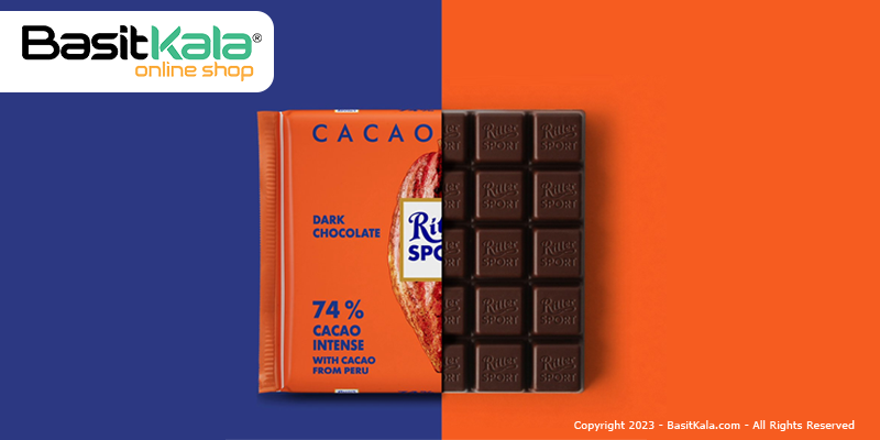 ارزش غذایی تابلت شکلات تلخ 74% ریتر اسپرت  