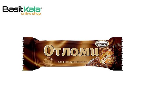 ویفر شکلاتی اوتلومی با مغز کرم کارامل شیری، بادام زمینی و برنج پفکی 33 گرمی آکوند Akkond OTLOMI