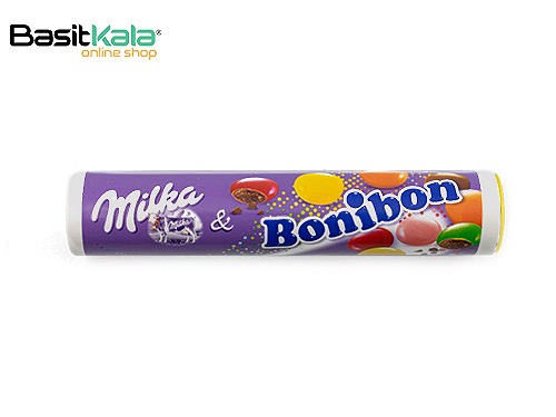 دراژه شکلاتی (اسمارتیز) بونی بون بسته لوله ای 24.3 گرم میلکا Milka BONIBON