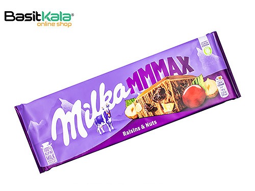 تابلت شکلات شیری با مغز کشمش و فندق 270 گرمی میلکا مکس Milka MMMAX raisins & nuts