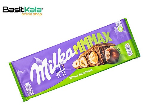 تبلت شکلات شیری با دانه های فندق کامل 270 گرم میلکا مکس Milka MMMAX whole hazelnuts