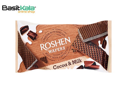 ویفر شکلاتی با کرم شیری 216 گرم روشن ROSHEN wafers cocoa milk