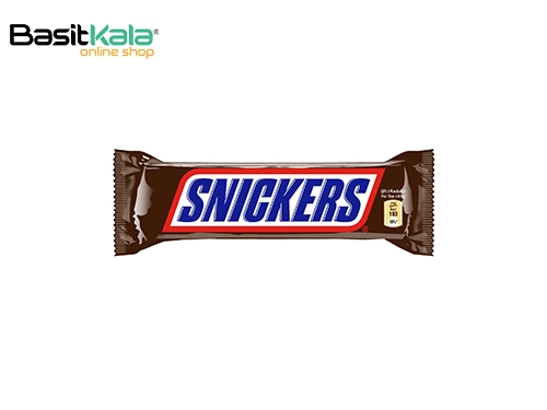 شکلات شیری با مغز کارامل، بادام زمینی و نوقا 40 گرم اسنیکرز