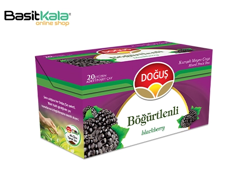 چای میوه‌ای کیسه‌ای شاه توت بسته 20 عددی دوغوش