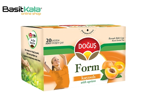 دمنوش گیاهی کیسه‌ای لاغری فرم با زردآلو 20 عددی دوغوش