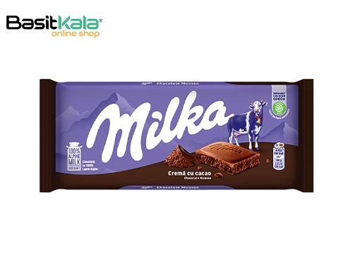 تابلت شکلات شیری با مغز موس شکلاتی ۱۰۰ گرمی میلکا