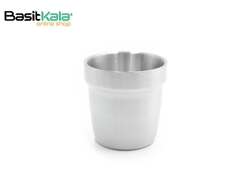 لیوان استیل دوجداره طرح شیاردار 170 میلی‌لیتر