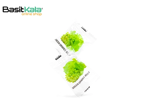 پاستیل 43 درصد طبیعی با طعم انگور سبز دلوکس