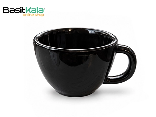 فنجان کاپوچینو خوری سرامیکی مشکی