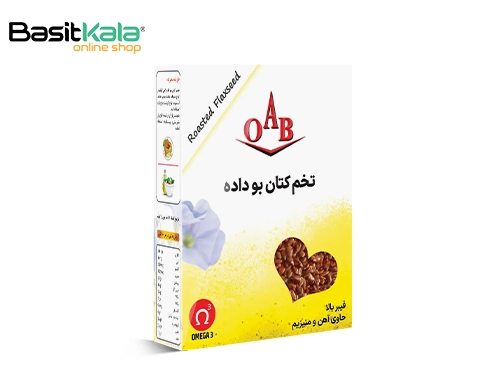 تخم کتان بو داده قهوه ای 200 گرم اُ.آ.ب