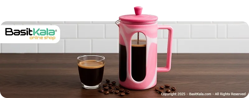 فرنچ پرس پیرکس مکعبی 600 میلی‌لیتر یی‌تیان