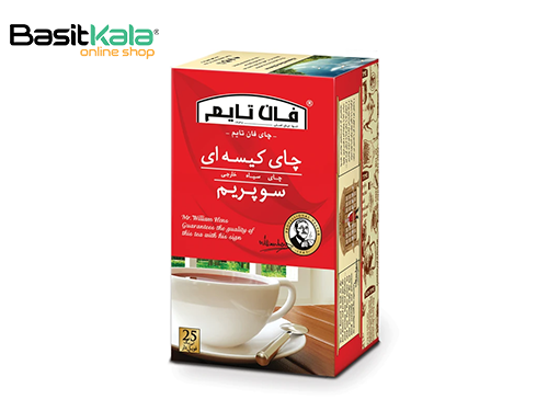 چای سیاه سوپریم کیسه‌ای 25 عددی فان تایم