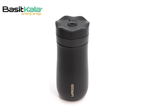 ماگ فرنچ پرس دوجداره استیل 320 میلی‌لیتر مدل LPIMFPBK لپرسو