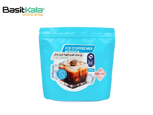 یخ نوش قهوه فوری بدون قند کلاژن‌دار بسیط