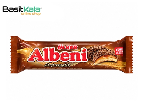 بیسکوئیت شکلاتی با مغز کرم کارامل 72 گرمی آلبنی اولکر