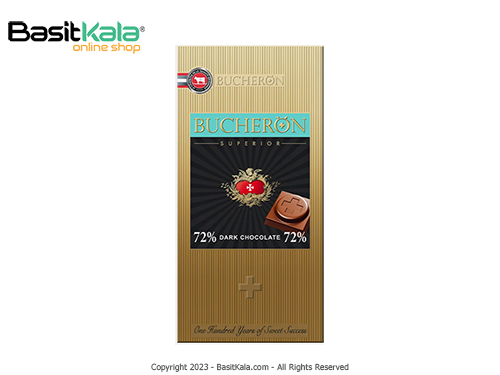 تابلت شکلات تلخ 72% سوپریور 100 گرم بوچرون
