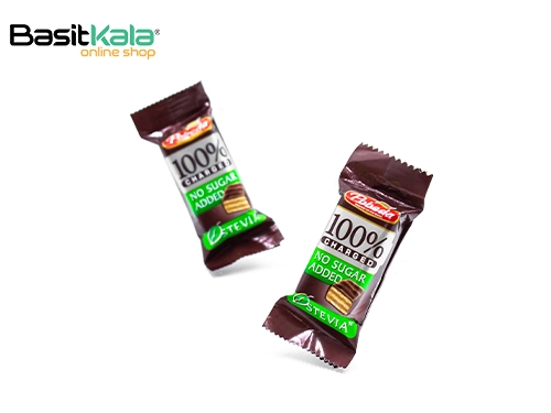 مینی ویفر بدون قند با روکش شکلات تلخ 100% Charge‌d پوبدا