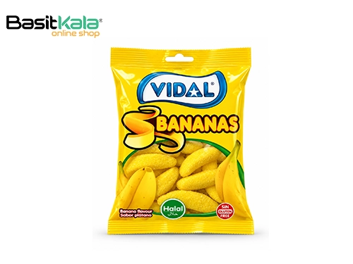 پاستیل شکری موزی بدون گلوتن 90 گرمی ویدال