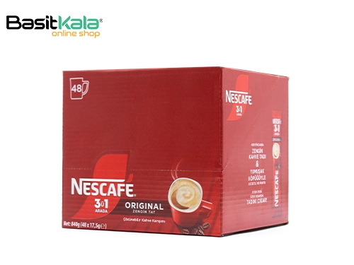 کافی میکس 3 در 1 ساشه‌ای اورجینال 48 عددی نسکافه