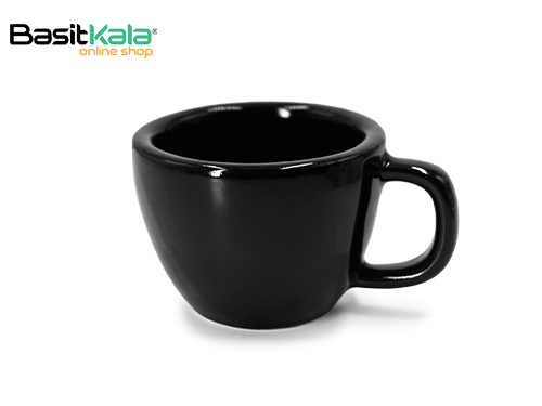 فنجان قهوه خوری سرامیکی مشکی دبل