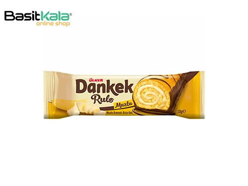 کیک موز رولی با روکش شکلات دانکک 28 گرم اولکر