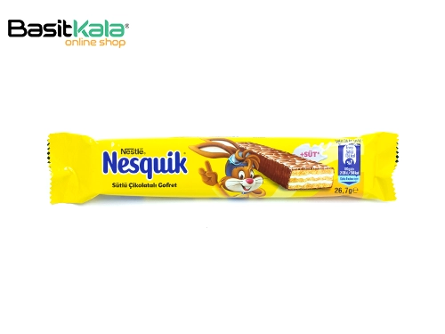 ویفر با مغز کرم شیری نسکوئیک با روکش شکلات 26.7 گرم نستله
