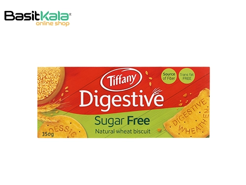 بیسکوئیت دایجستیو گندمی بدون شکر 350 گرمی تیفانی