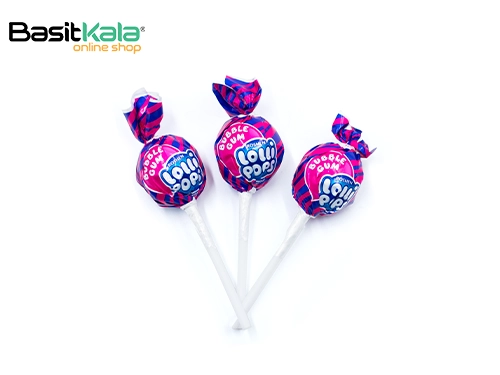 آبنبات چوبی میوه‌ای با مغز آدامس 21 گرم روشن