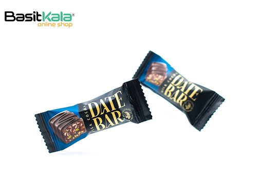 شکلات خرمایی شیری با پنج مغز دیت‌بار