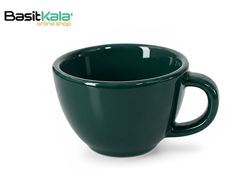 فنجان کاپوچینو خوری سرامیکی سبز یشمی