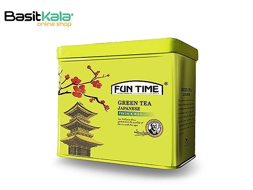 چای سبز ژاپنی جعبه فلزی 200 گرمی فان تایم Fun Time