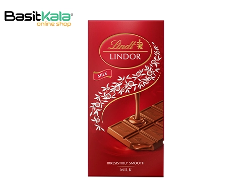 تابلت شکلات شیری با مغز کرم شکلات ۱۰۰ گرمی لیندور لینت