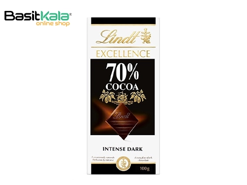 شکلات تلخ تخته‌ای 70% اینتنس دارک سری اکسلنس 100 گرم لینت