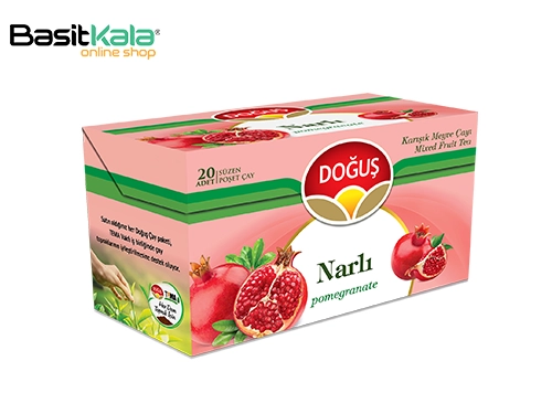 چای میوه‌ای کیسه‌ای انار بسته 20 عددی دوغوش