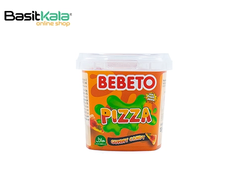 پاستیل سطلی مدل پیتزا طعم میوه‌ای 150 گرم ببتو