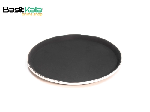 سینی گرد استپ‌دار لبه استیل ۳۵ سانتی‌متری