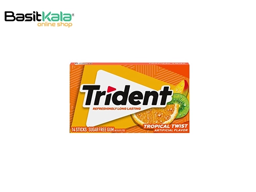 آدامس میوه‌های گرمسیری بدون قند 14 عددی تریدنت