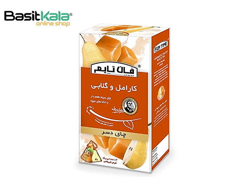 چای سیاه کارامل و گلابی (چای دسر) 12 عددی فان تایم