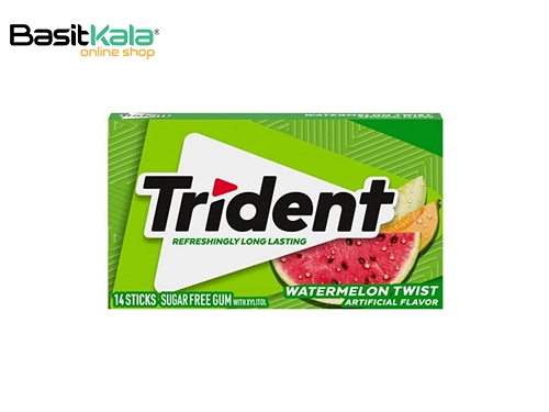 آدامس هندوانه و طالبی بدون قند 14 عددی تریدنت