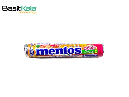 آبنبات جویدنی با طعم هلو پرتقال ویتامینه 29 گرم منتوس