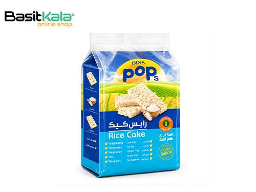 رایس کیک کم‌نمک 170 گرم دینا پاپس