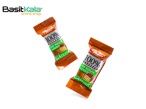 مینی ویفر بدون قند با روکش شکلات شیری 100% Charge‌d پوبدا