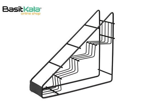 استند سیروپ فلزی 4 طبقه مشکی