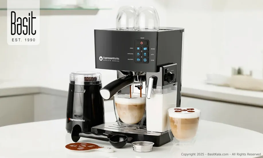 کاپوچینو آماده شده با دستگاه اسپرسو